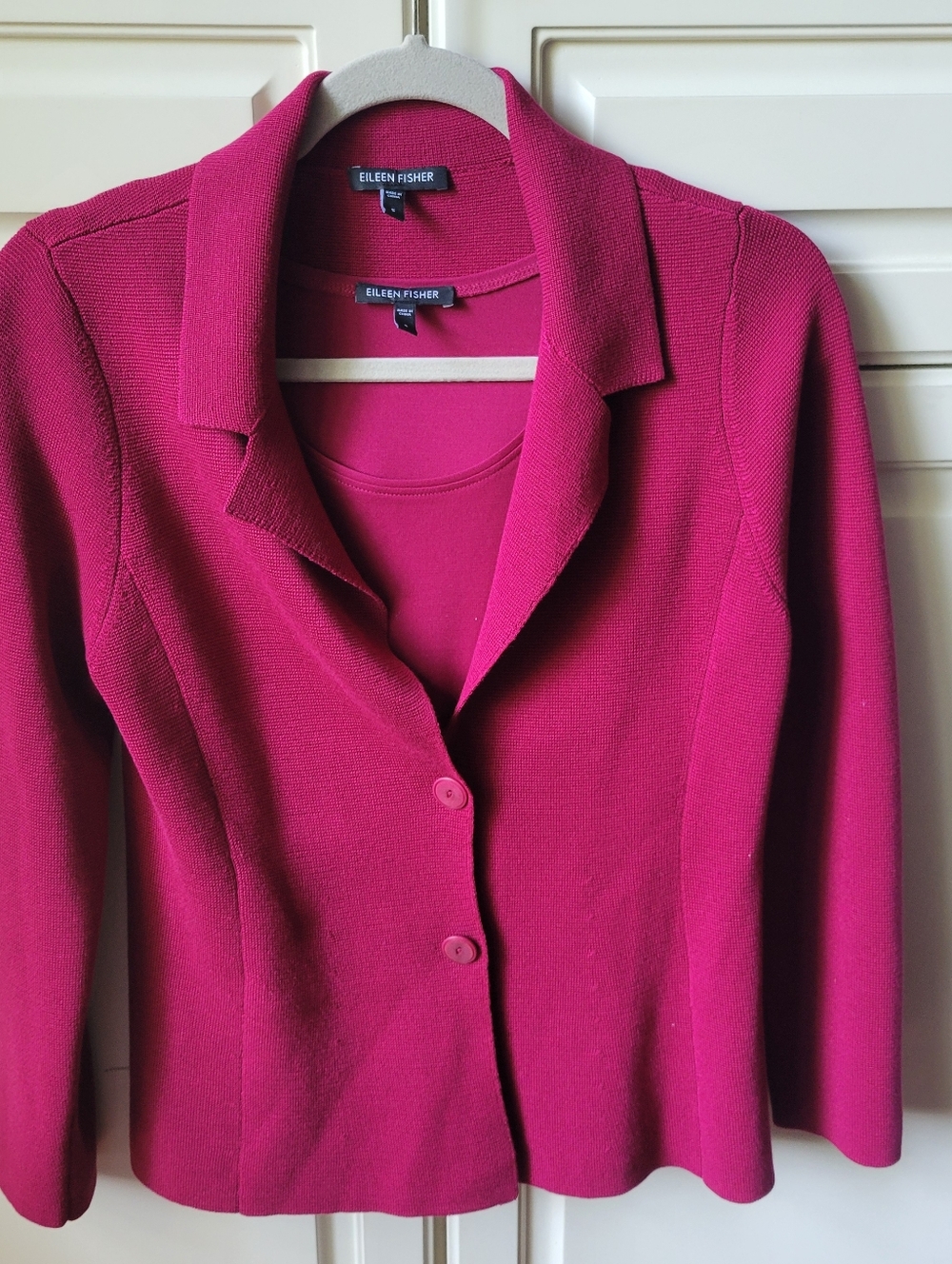 Eileen Fisher Silk Shell & Cardigan Set Size S